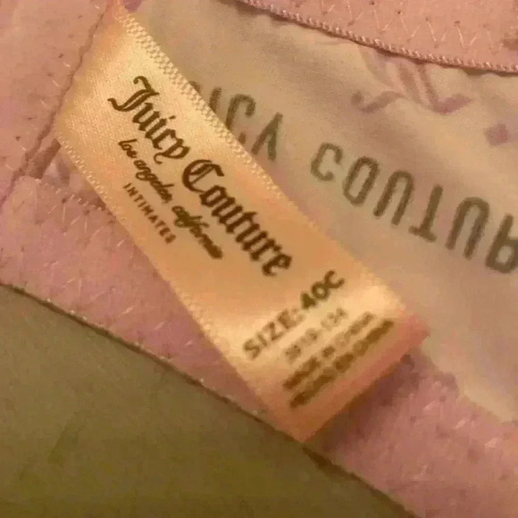 Juicy Couture Sleek & Smooth Bra Pink NWT Size 40C - Picture 7 of 9